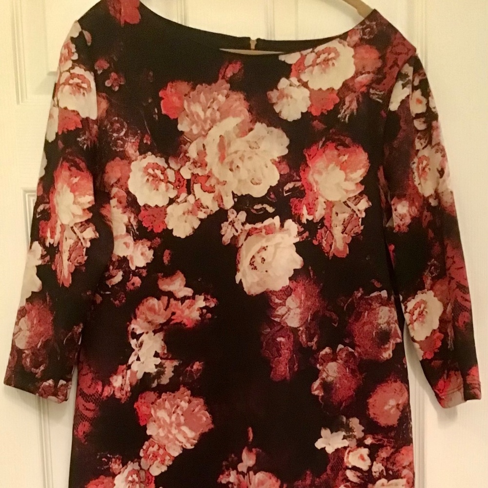 Tiana B. Rose Gold, Black, Nude 3/4 Sleeve Sheath Dress 18 ELEGANT & EXCELLENT!
